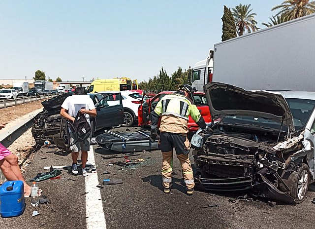 Accidente de tráfico en la autovía A-7, a su paso por Librilla