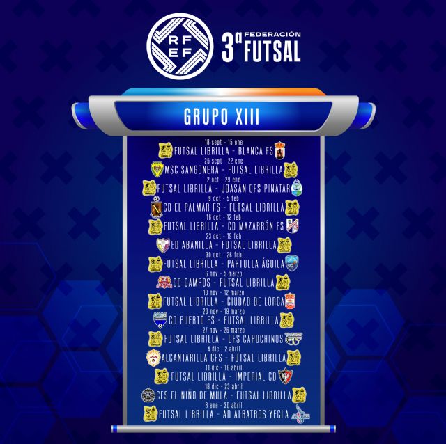 Calendario Campeonato Nacional de Liga de Tercera División de FS, Grupo XIII