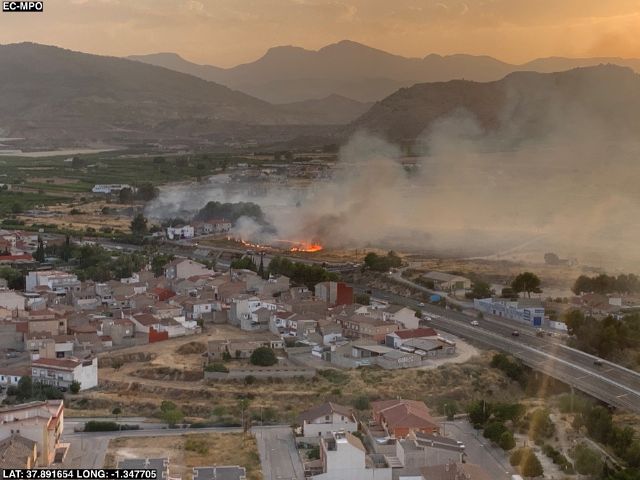 Incendio agrícola en Librilla